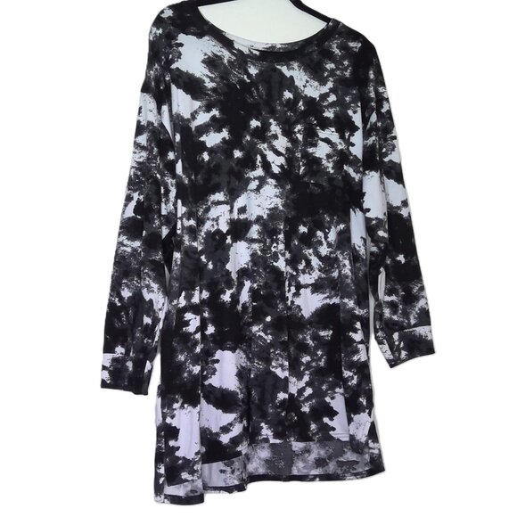 New Jenni Intimates Tie Dye Casual Top Sleep Top Stretch Knit Pullover NWOT XXL - Picture 2 of 6